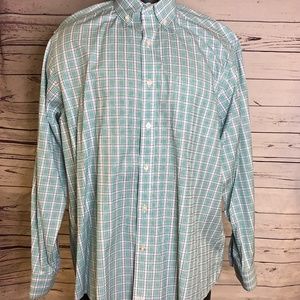 Mens Button Front Shirt Johnson & Murphy Size XL